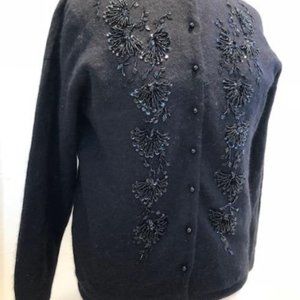 Vivien Forest Angora Lambswool cardigan sweater